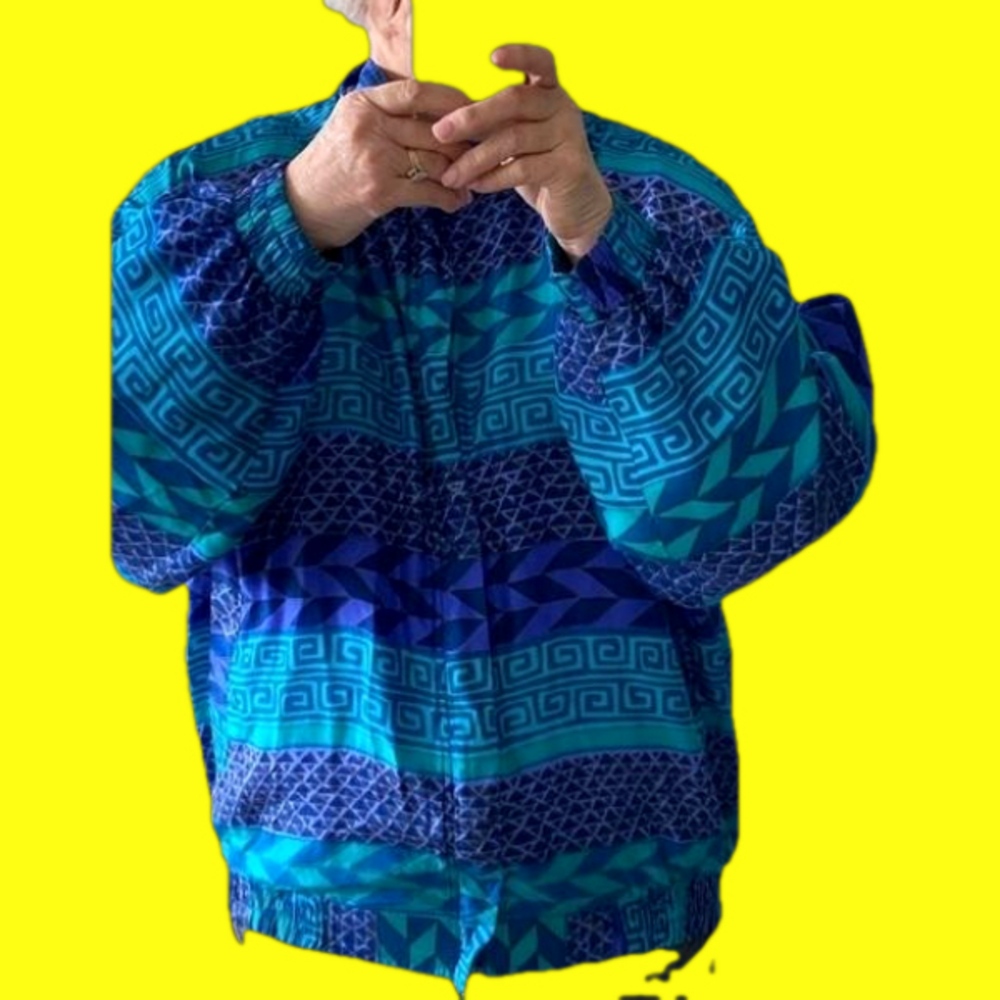 VINTAGE 80s FUDA International silk bomber Size XL